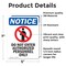 Signmission Do Not Enter Authorized Sign, Vinyl Decal, 5in W x 7in L, 2PK OS-2PACK-NS-D-57-V-11167 - alternate 5